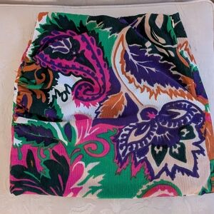 ba&sh Green and Pink Mini Pencil Skirt Resort Wear